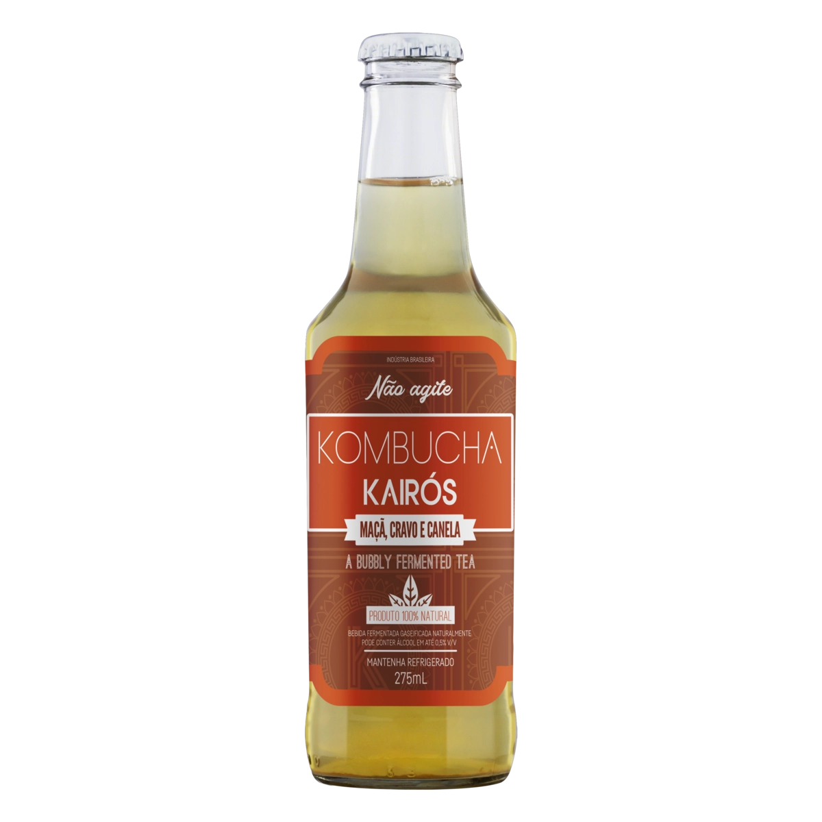 Kombucha Maçã, Cravo E Canela Kairós Garrafa 275ml