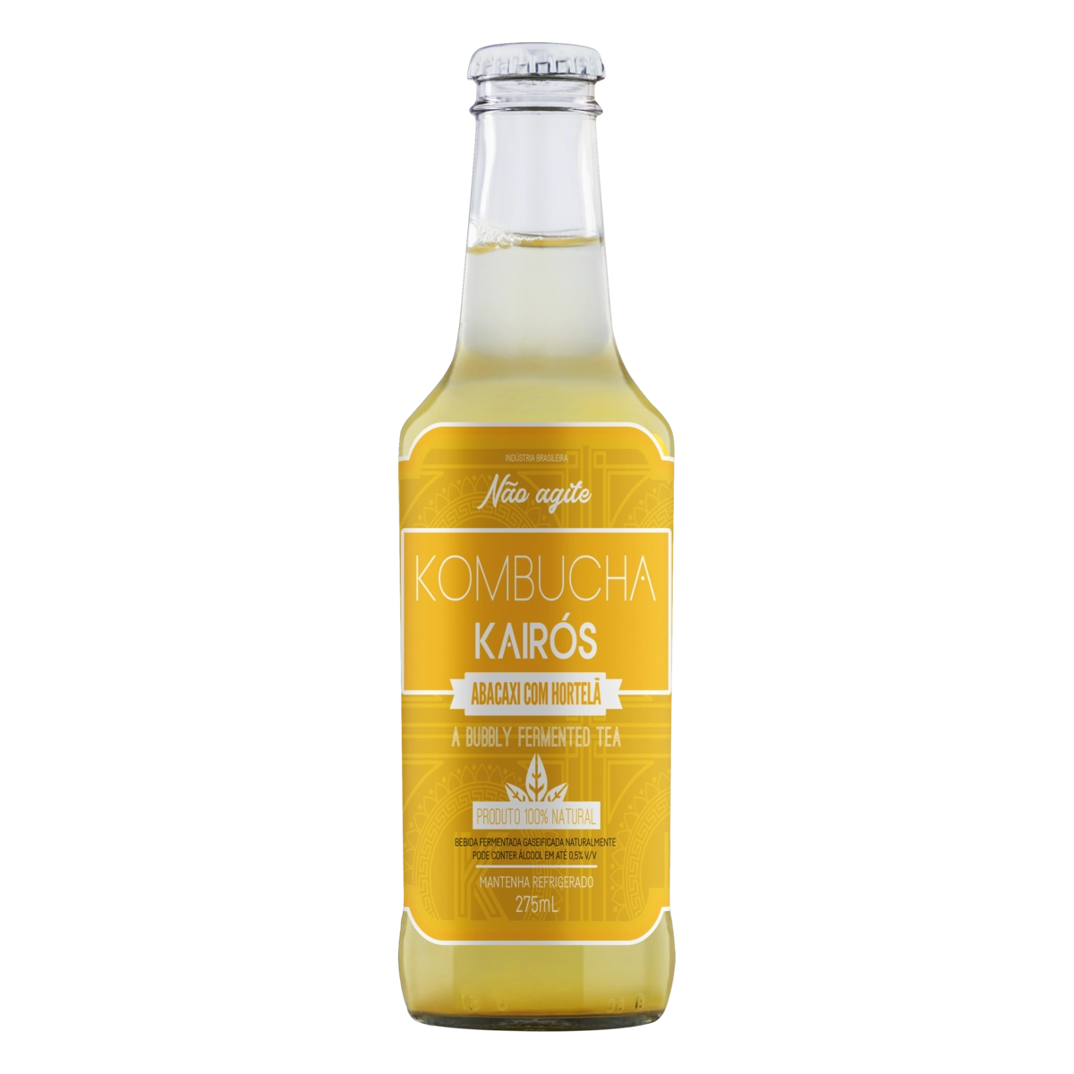Kombucha Abacaxi Com Hortelã Kairós Garrafa 275ml