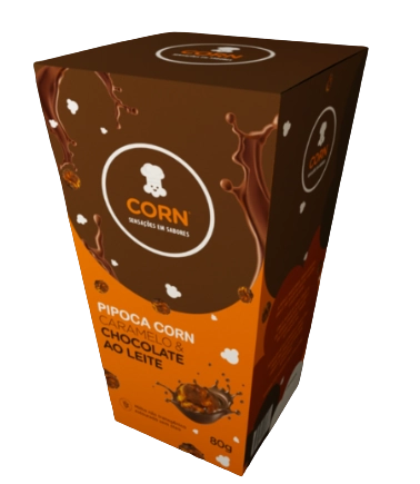 Pipoca Pronta Corn Choc Caramelo Pct 80 G