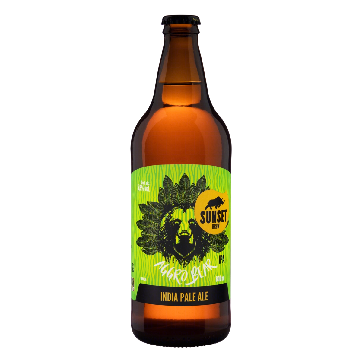 Cerveja India Pale Ale Aggro Bear Sunset Brew Garrafa 600ml