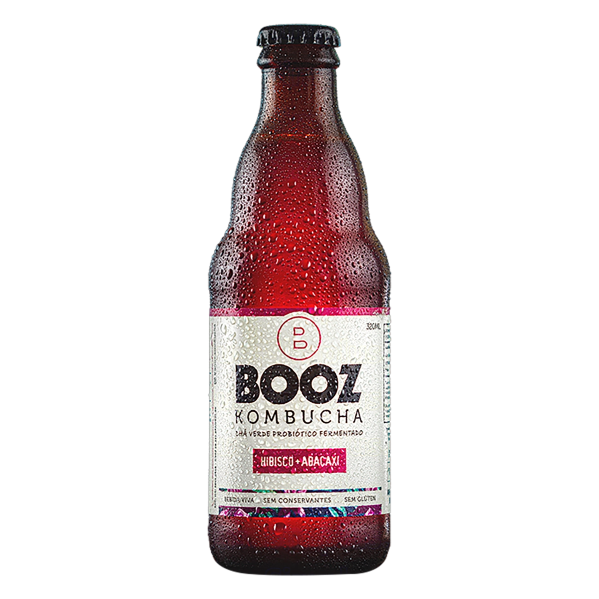 Kombucha Hibisco Abacaxi Booz Garrafa 320ml