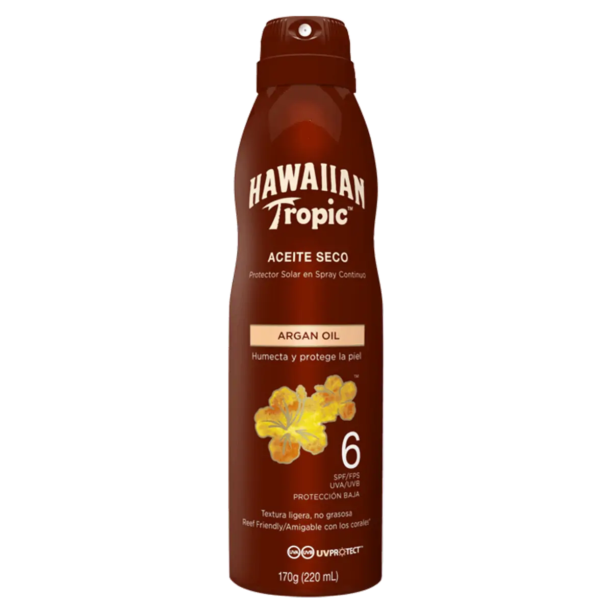 Protetor Solar Spray Hawaiian Tropic Oleo De Argan Fps 6 170g
