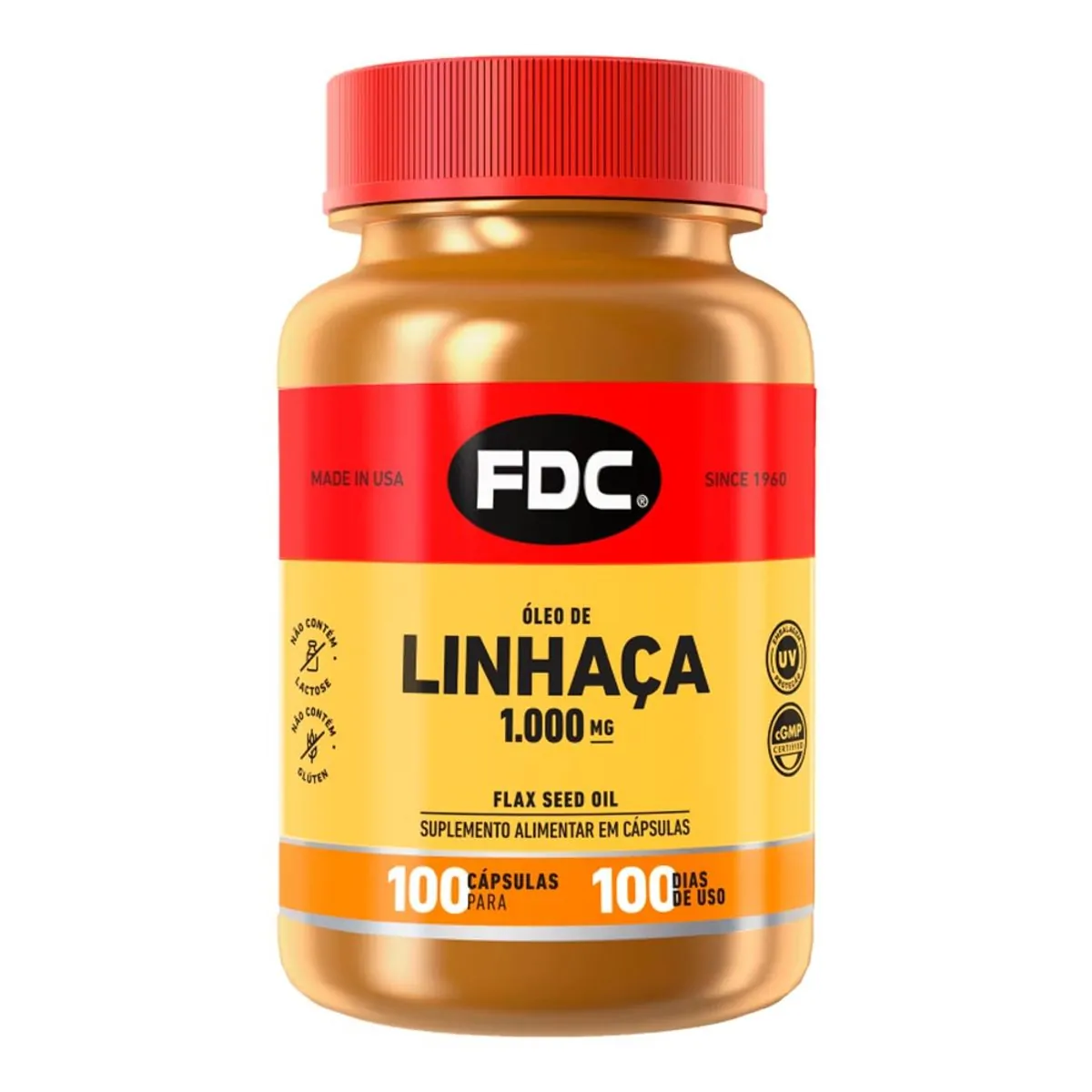 óleo De Linhaça 1000mg Fdc Frasco 100 Cápsulas