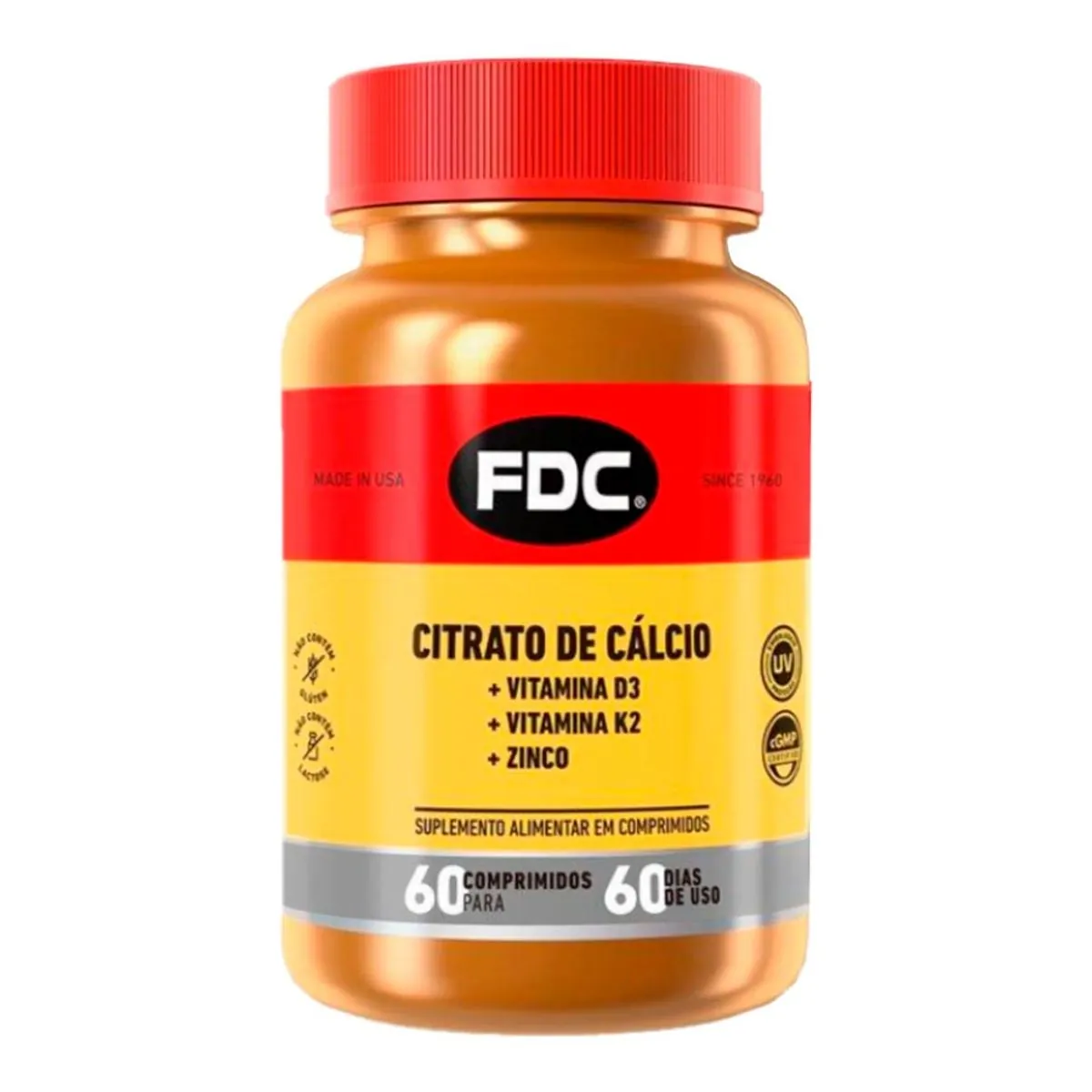 Citrato De Cálcio Fdc Frasco 60 Comprimidos