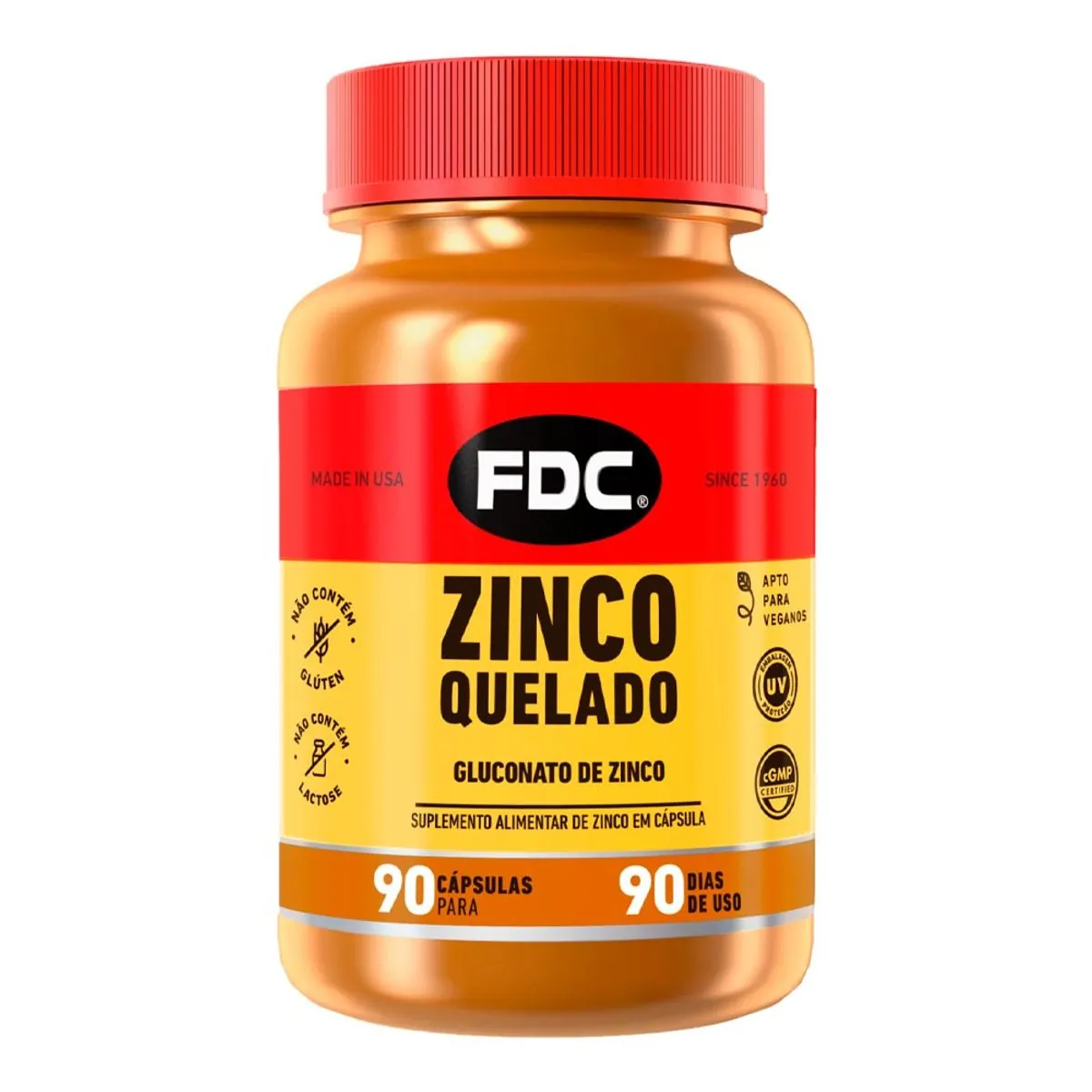 Zinco Quelado Fdc Frasco 90 Cápsulas