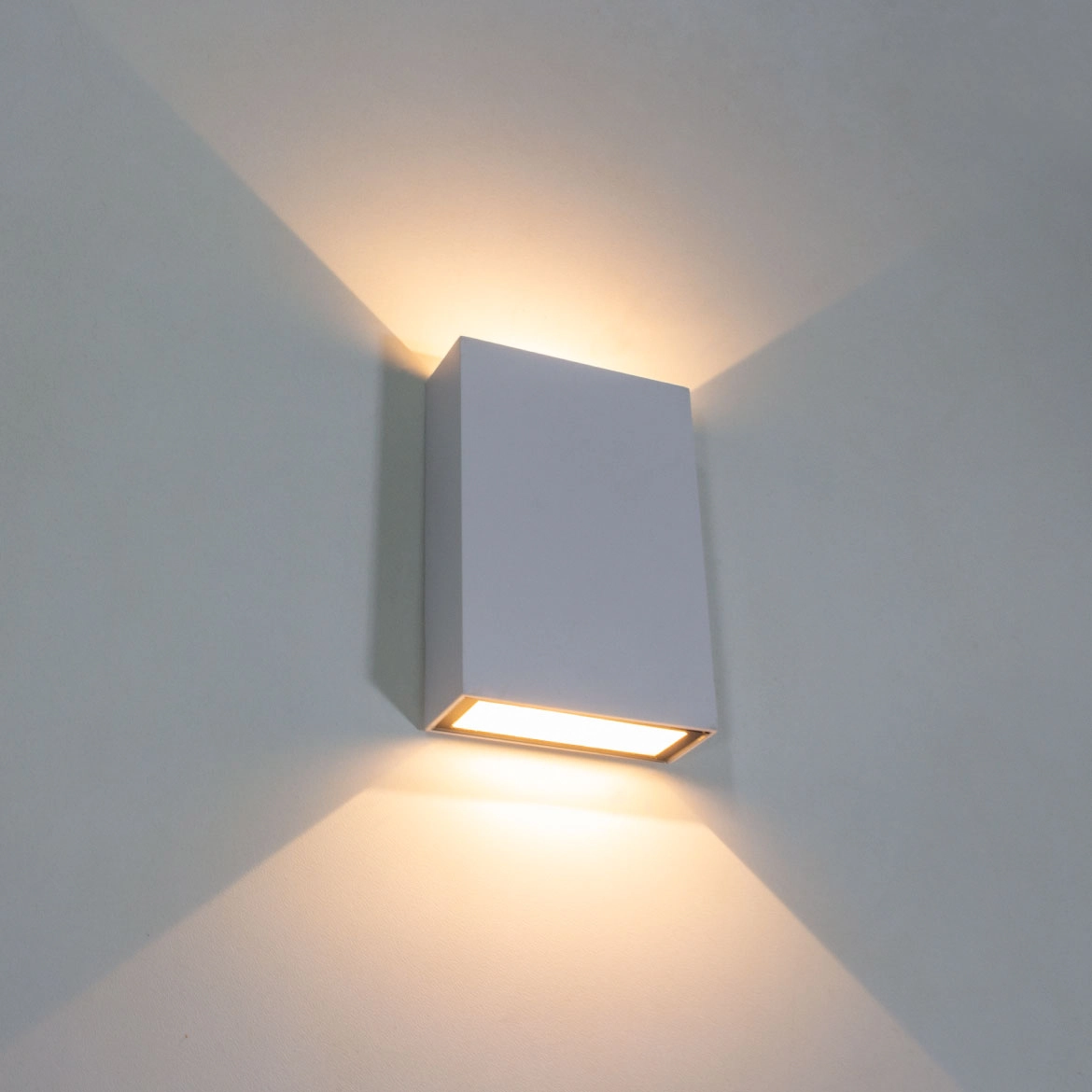 Arandela Blindada Efeito 2 Fachos Duplo Led 4w 3000k Branca St1238