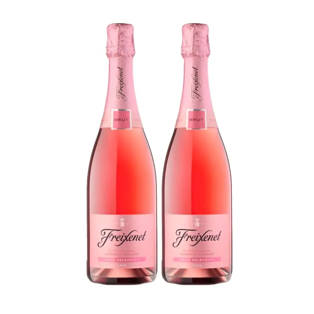 Kit 2 Espumante Freixenet Cava Nevada Cordon Rosada 750ml