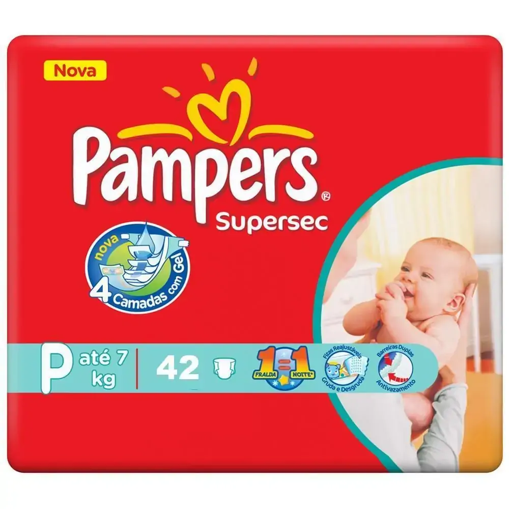 Fralda Descartável Pampers Supersec P 36un