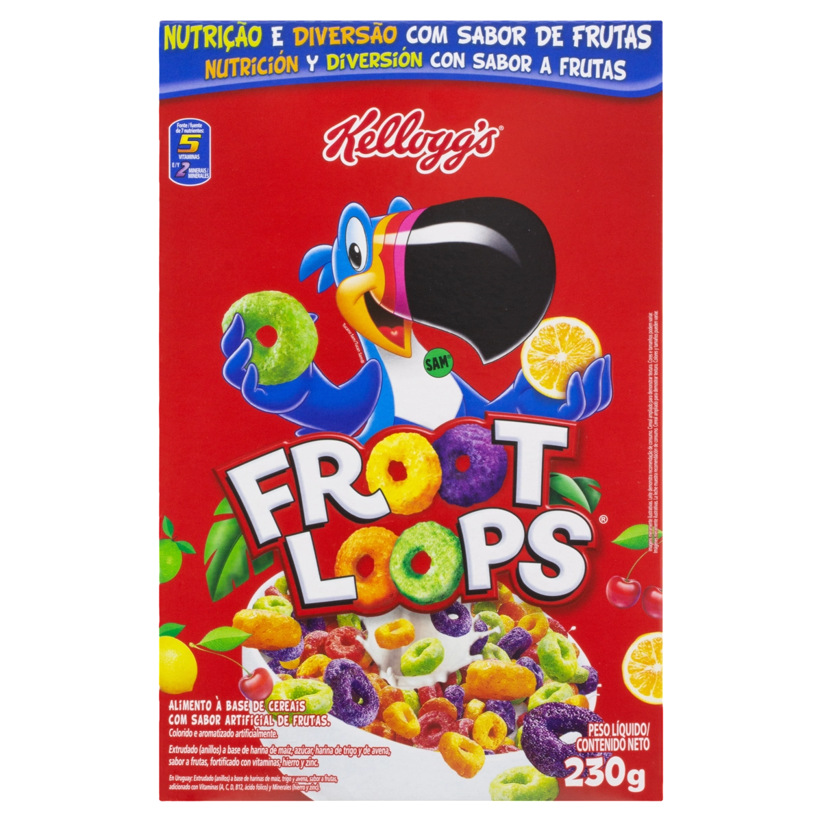 Cereal Matinal Frutas Kelloggs Froot Loops Caixa 230g