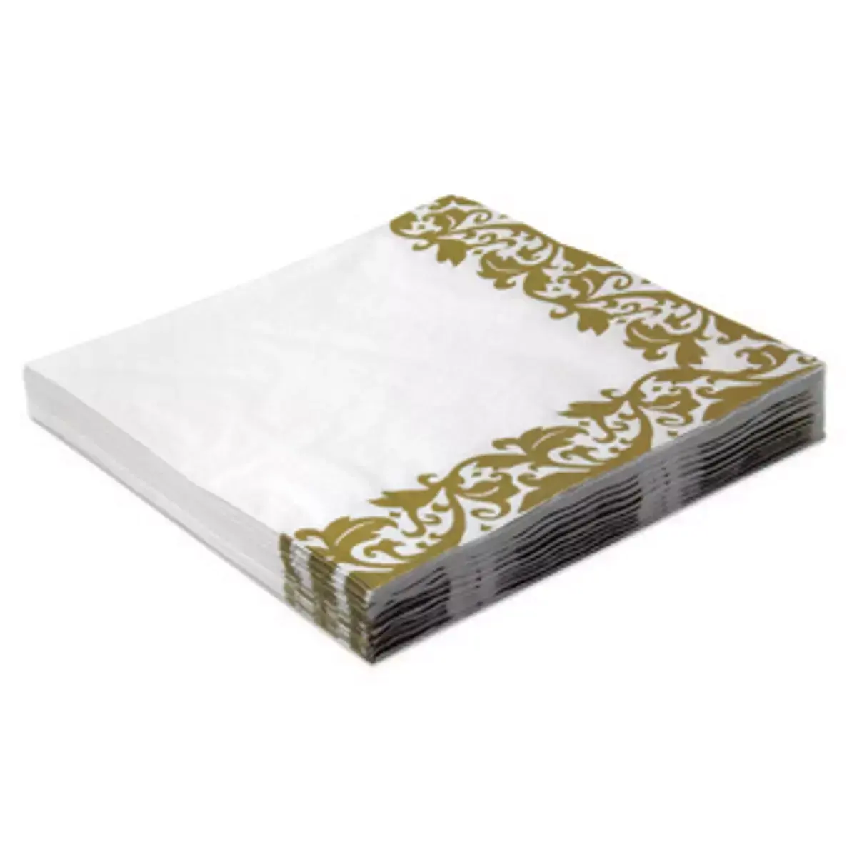Guardanapo de Papel Silver Dourado 33x33cm com 20 Unidades