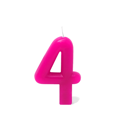 Vela Rosa Numero 4