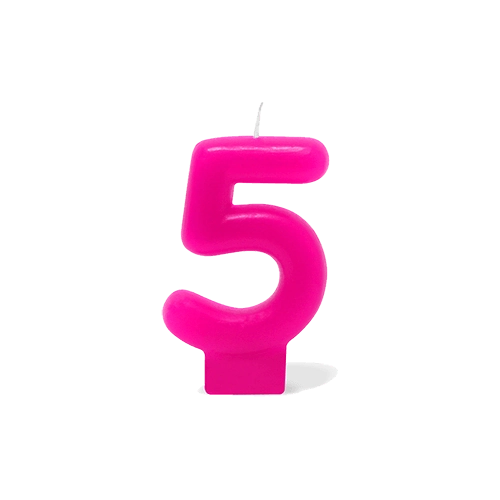 Vela Rosa Numero 5