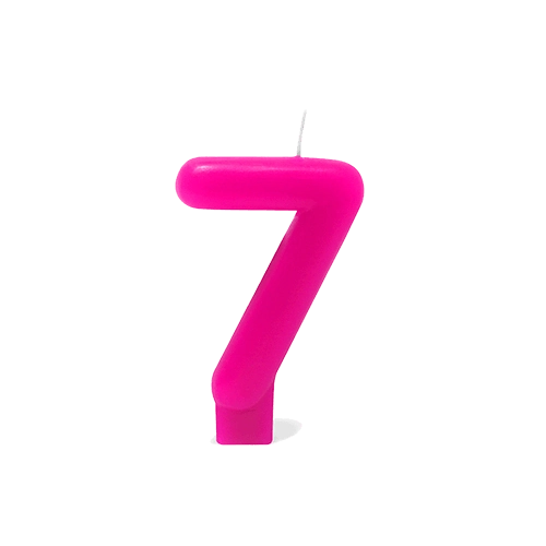 Vela Rosa Numero 7