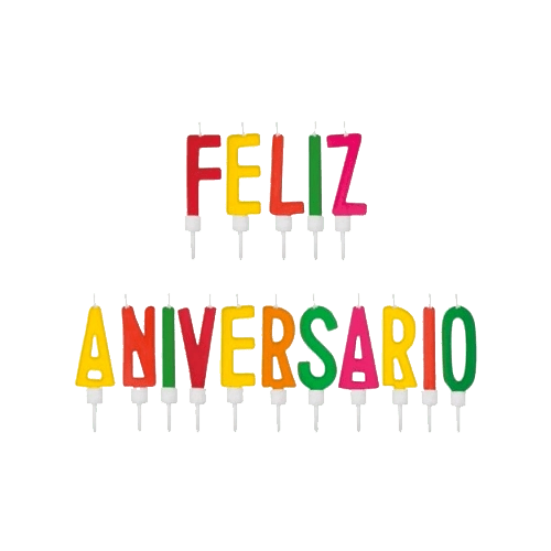 Vela Feliz Aniversario Palito