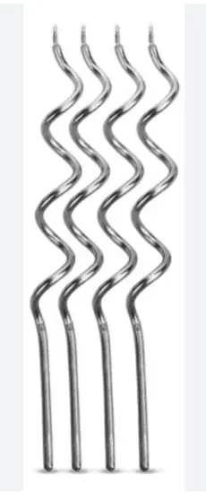 Vela Espiral Prateada C/04 Ref.v061 Silver Plastic