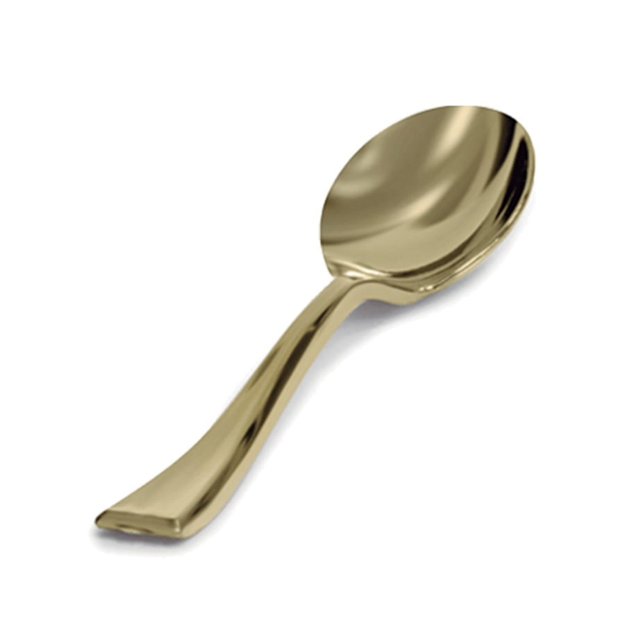 Mini Colher Gold Prem C/20 Aa011 Silver Plastic