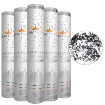 Lanca Confete Silver 30cm Picado Prateado