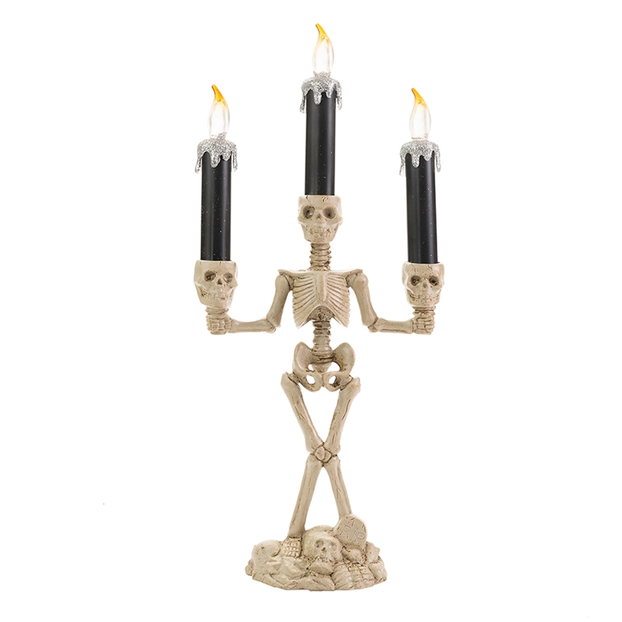 Enfeite Castical Esqueleto Luz H112 Silverplastic