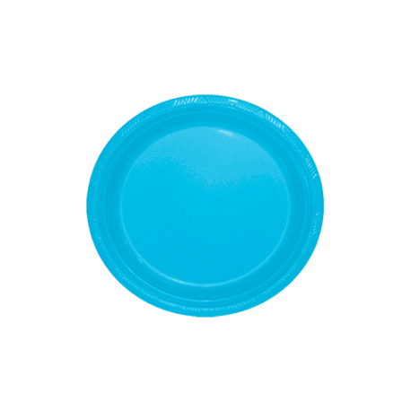 Prato De Plástico SILVER PLASTIC Liso Cor Azul 10 Unidades