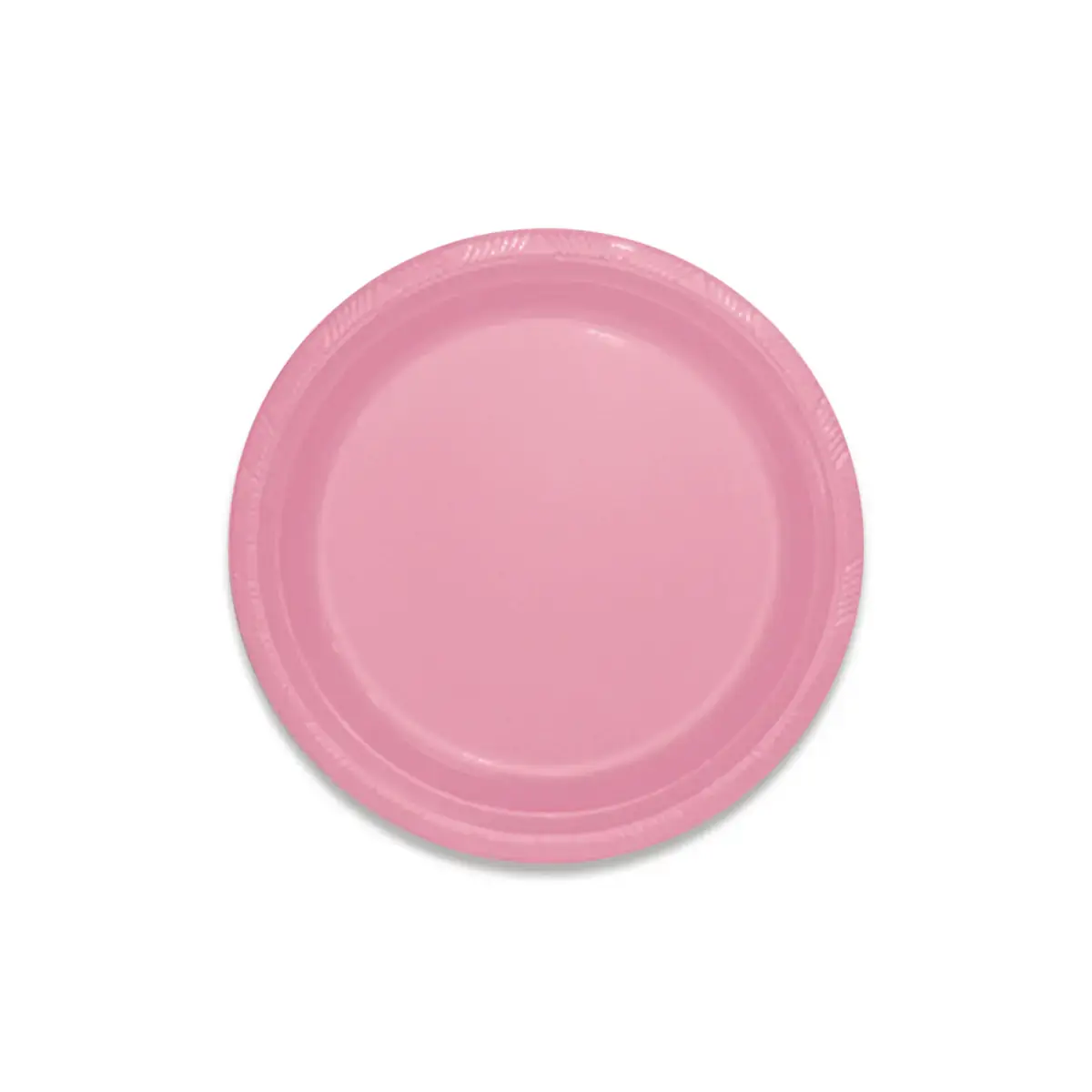 Prato De Plástico SILVER PLASTIC Liso Cor Rosa 10 Unidades