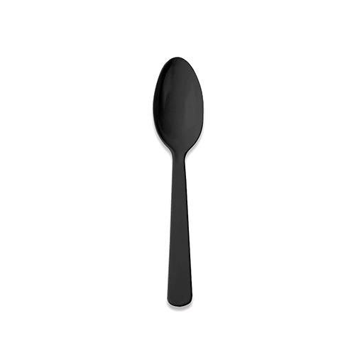 Colher Refeicao Happy Line Preto C/10 Silver