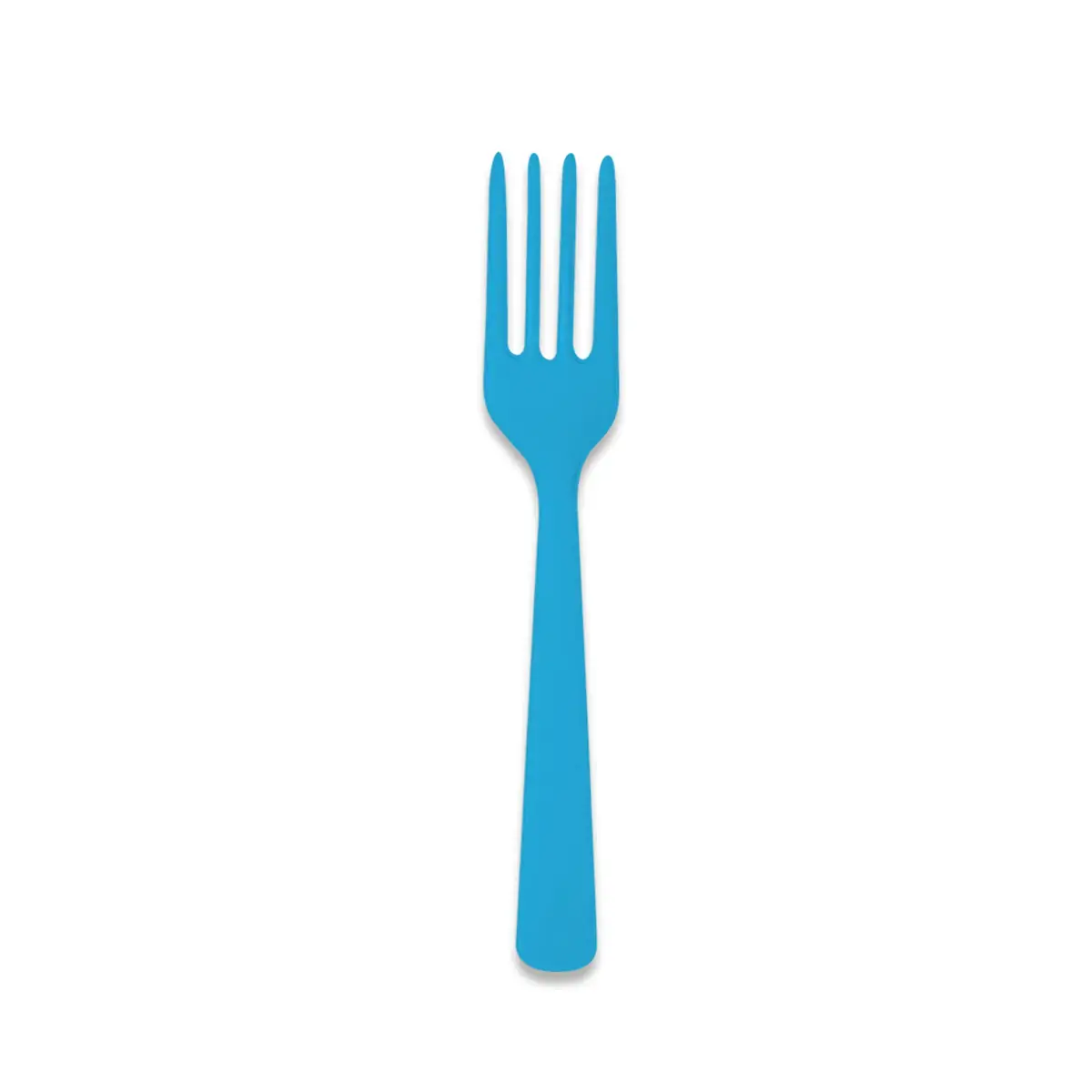 Garfo De Plástico SILVER PLASTIC Liso Cor Azul 10 Unidades
