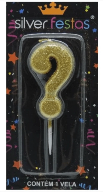 Vela Pq Dourada Glitter In