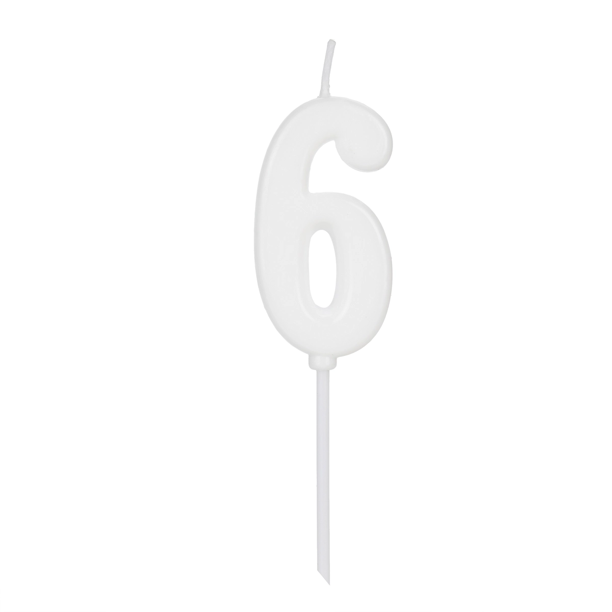 Vela Silver Branca Número 6