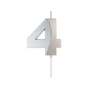 Silver Plastic Vela Design Prateada