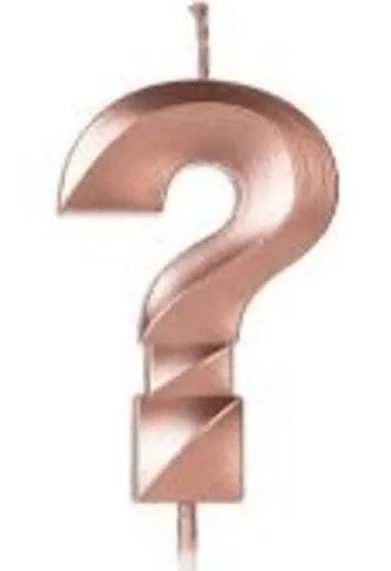 Silver Plastic Vela Design Interrogacao Rose