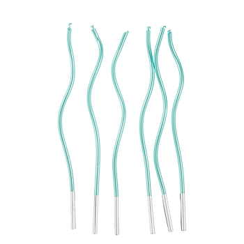 Vela Espiral Azul Metal. C/6 17cm Ref.v181 Silver