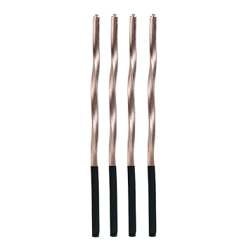 Vela Silver Plastic Metalizada Torcida 4und 15cm Rose Gold
