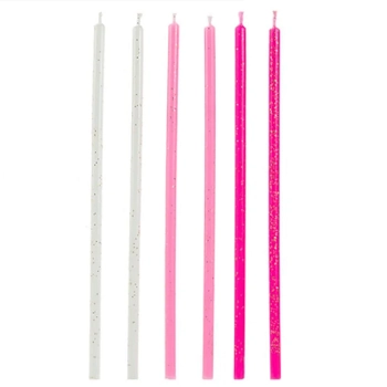 Vela Palito Rs E Brc 15cm V188 Silver Plastic
