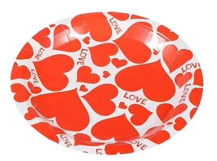 Prato Papel Mr059 Love Silver Plastic