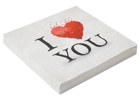 Guard Fd I Love You 33x33cm Gp33119 Silver Plastic