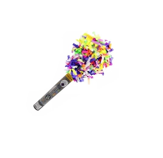Lanca Confete Quadrado Neon 30cm Silver