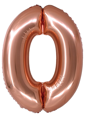 Balao Metal Numero 0 Rose Gold 34pol Refqmo00 Silver Plastic