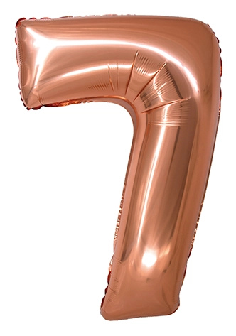 Balao Metal Numero 7 Rose Gold 34pol Refqmo07 Silver Plastic