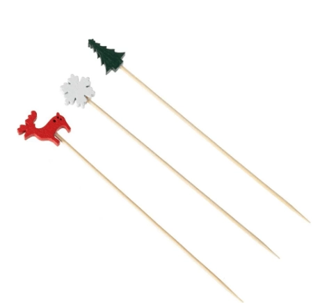 Palito Bambu Petiscos 12cm 20un Ha382 Silver Plastic