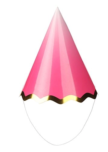 Chapeu Degrade Pink C/dourado C/8 Silver Plastic