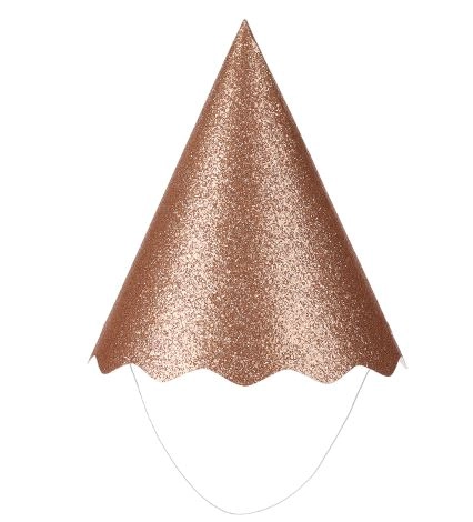Chapeu Papel Metal Rose Gold 8un Refmh012 Silver Plastic