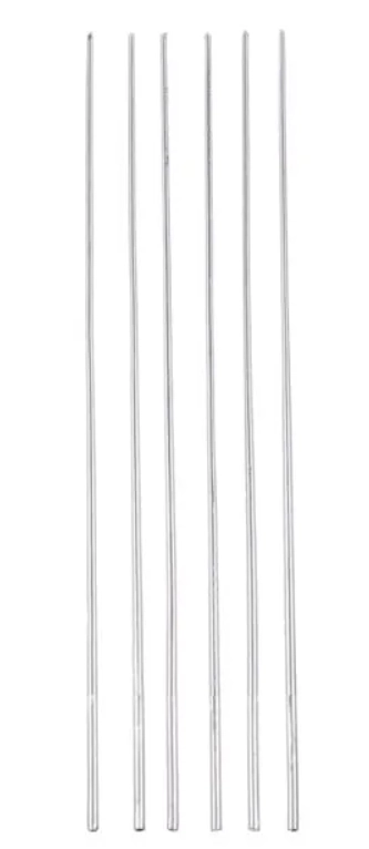Vela Palito Gigante Pta 35cm 6un Refv202 Silver Plastic