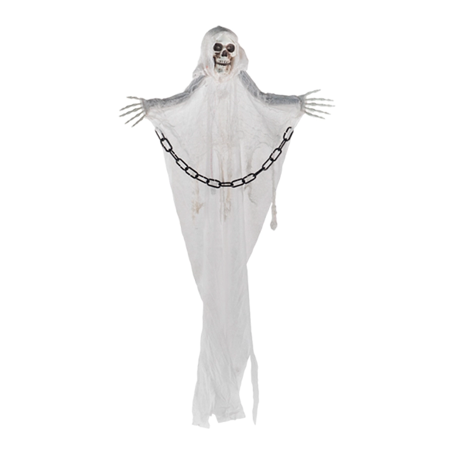 Silver Halloween Enfeite Caveira C/corrente E Luz Ref.h182