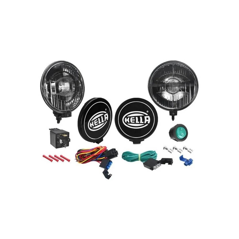 Kit Farol Auxiliar Hella Black Magic Lente Máscara Negra - HELLA 1F4005750991