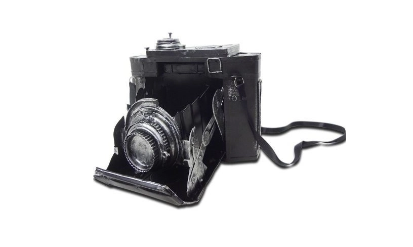 Cofre Camera Fotografica Vintage Retro De Ferro Fundido 16cm (cj-020)