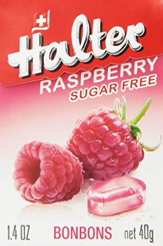 Halter Sugar Free Candy, Raspberry, 1.4 Ounce Boxes Pack Of 8