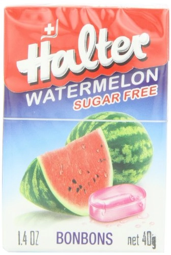 Halter Sugar Free Candy, Watermelon, 1.4 Ounce Boxes Pack Of 8