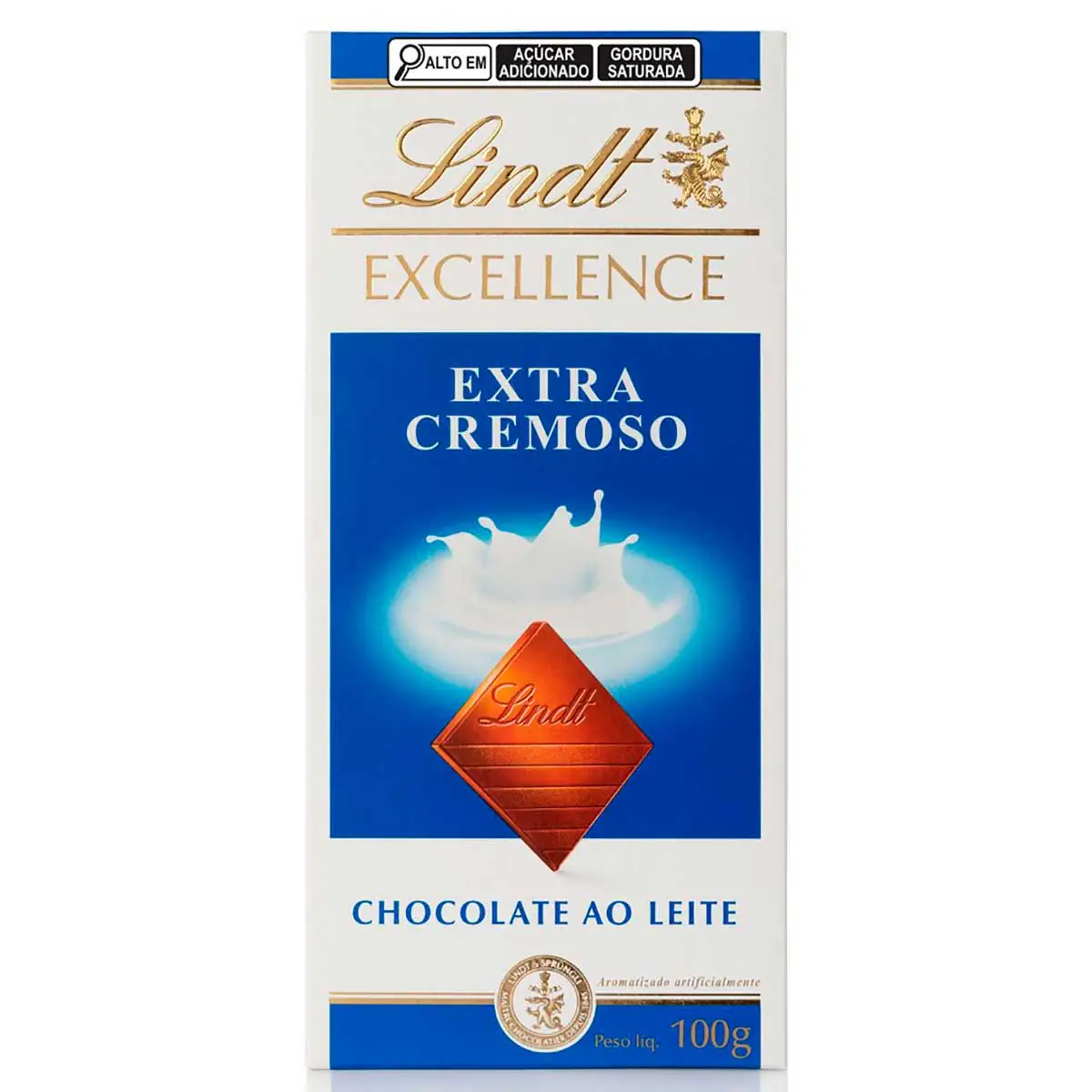 Chocolate Lindt Excellence Barra Extra Cremoso ao Leite 100g