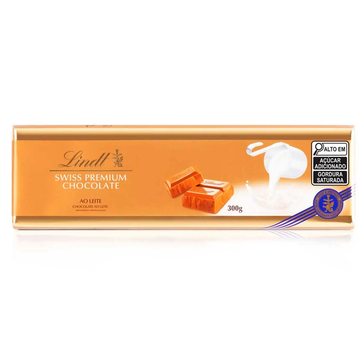 Chocolate Lindt Gold Bar Barra Ao Leite 300g