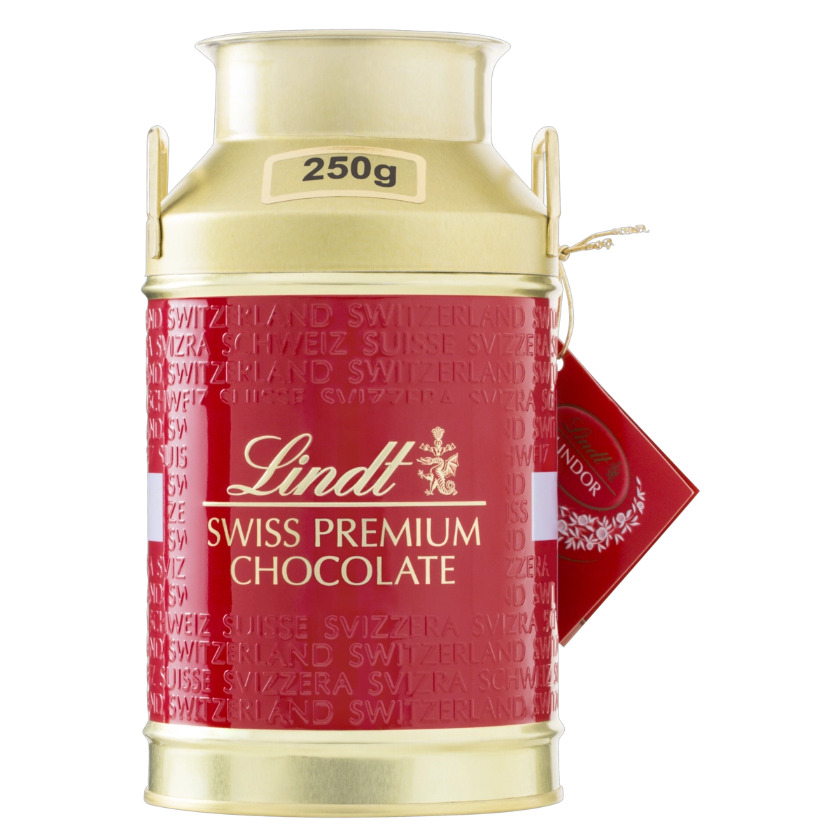 Chocolate Ao Leite Recheio Cremoso Lindt Swiss Premium Lata 250g